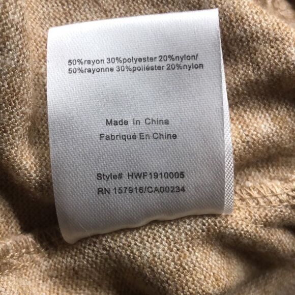H by Halston Dolman Short Sleeve Lightweight Sweater Shirt Top Beige Tan S - Picture 8 of 8